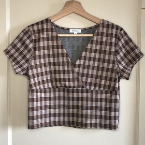 Stitch and Pine plaid crop top